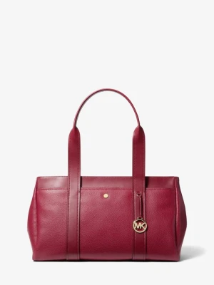 Duża torba tote Foster ze skóry groszkowej Michael Kors CIEMNOCZERWONY (Czerwony)