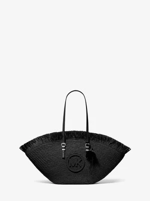 Duża torba tote Isa w kształcie wachlarza z szydełkowanej ręcznie tkaniny MICHAEL Michael Kors