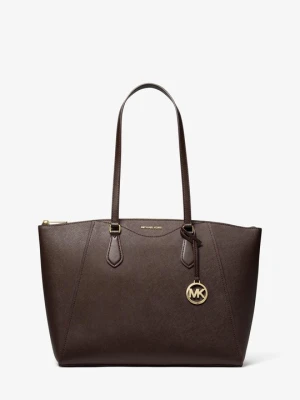 Duża torba tote Lorita ze skóry saffiano Michael Kors CZEKOLADOWY (Brązowy)