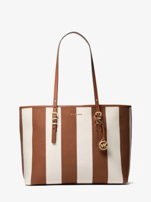 Duża torba tote Quinn w paski Michael Kors BRĄZOWY (Brązowy)