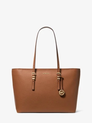 Duża torba tote Quinn ze skóry groszkowej Michael Kors BRĄZOWY (Brązowy)