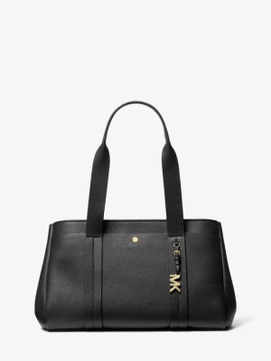Duża torba tote Romee ze skóry groszkowej Michael Kors CZARNY (Czarny)