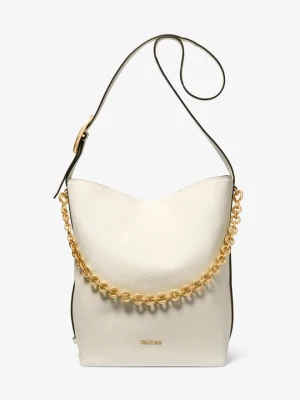 Duża torba tote typu bucket Nolita ze skóry groszkowej Michael Kors SKORUPKA JAJKA (Naturalny)