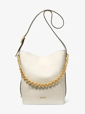 Duża torba tote typu bucket Nolita ze skóry groszkowej Michael Kors SKORUPKA JAJKA (Naturalny)