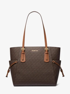 Duża torba tote Voyager z charakterystycznym logo Michael Kors BRĄZOWY (Brązowy)