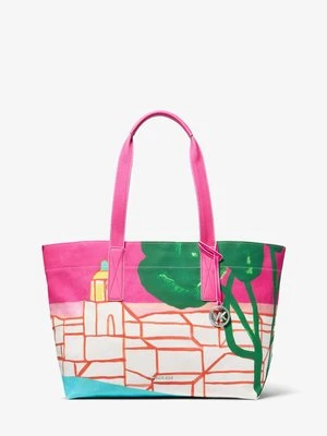 Duża torba tote z bawełnianego płótna Michael Kors × Christina Zimpel MICHAEL Michael Kors