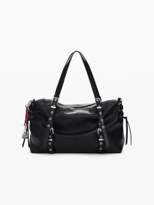 Duża torba typu shopper Desigual czarny