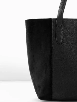 Duża torba typu shopper z różnych materiałów bonprix