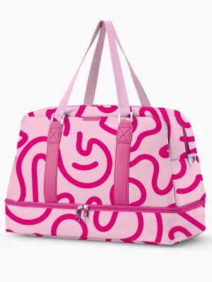 Duża Torba weekendowa Philadelphia Collection - print różowy Puccini
