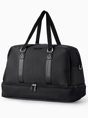 Duża Torba weekendowa podróżna z komorą na dnie - czarna Puccini