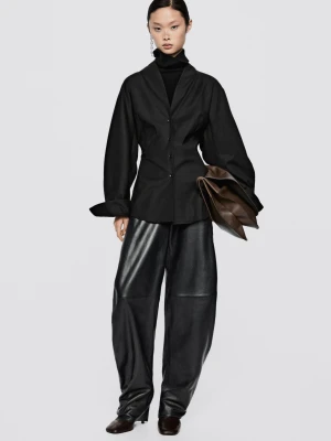 Duża Torba Z Klapką – Limited Edition - Czekoladowy - Massimo Dutti - Female