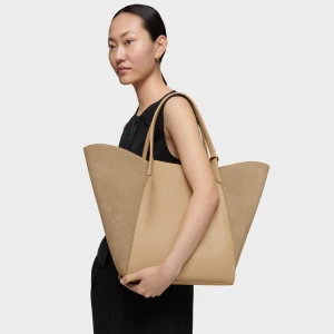 Duża Torba Z Rączkami W Kolorze Piaskowym Tous Tulip - Tous