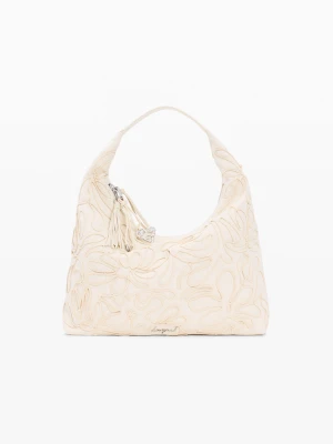 Duża torba z rafii w kwiaty Desigual