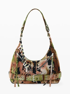 Duża torba z tkaniny Desigual MATERIAL FINISHES
