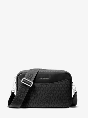 Duża torebka do przewieszenia przez ramię Bev z charakterystycznym logo Michael Kors CZARNY (Czarny)