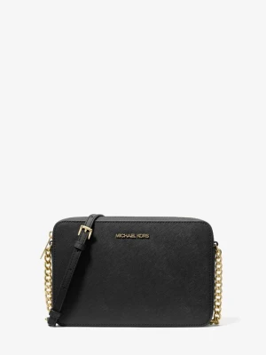 Duża torebka do przewieszenia przez ramię Jet Set ze skóry saffiano Michael Kors CZARNY (Czarny)