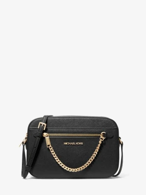 Duża torebka do przewieszenia przez ramię Jet Set ze skóry saffiano Michael Kors CZARNY (Czarny)
