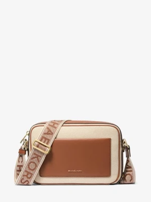 Duża torebka do przewieszenia przez ramię Maeve z płótna Michael Kors BRĄZOWY (Brązowy)
