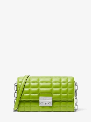 Duża torebka do przewieszenia przez ramię Tribeca ze skóry z odpinanym paskiem Michael Kors GRUSZKA (Zielony)