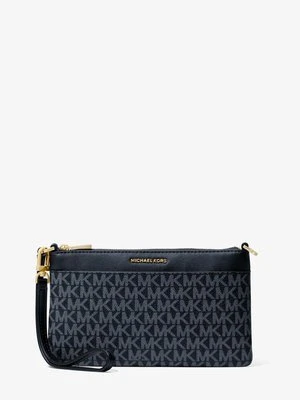 Duża torebka na nadgarstek Jet Set z charakterystycznym logo, zapięciem na zamek i odpinanym paskiem MICHAEL Michael Kors