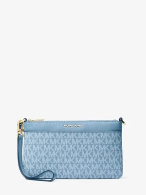 Duża torebka na nadgarstek Jet Set z charakterystycznym logo, zapięciem na zamek i odpinanym paskiem MICHAEL Michael Kors