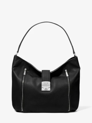 Duża torebka na ramię Addie ze skóry Michael Kors CZARNY (Czarny)