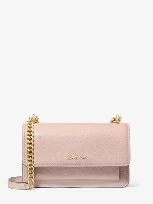 Duża torebka na ramię Claire ze skóry groszkowej z odpinanym paskiem MICHAEL Michael Kors