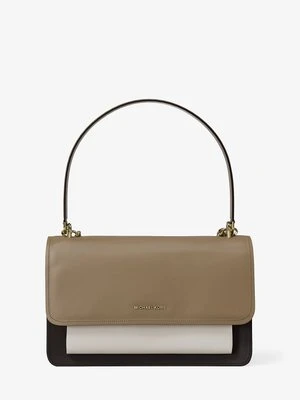 Duża torebka na ramię Claire ze skóry z blokami kolorów MICHAEL Michael Kors