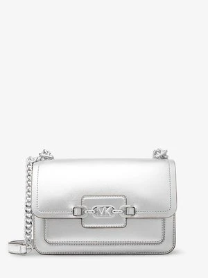Duża torebka na ramię Heather z metalicznej skóry MICHAEL Michael Kors