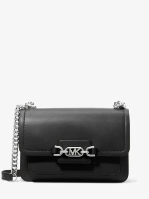 Duża torebka na ramię Heather ze skóry Michael Kors CZARNY (Czarny)