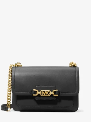 Duża torebka na ramię Heather ze skóry Michael Kors CZARNY (Czarny)