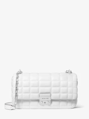 Duża torebka na ramię Tribeca z pikowanej skóry Michael Kors OPTYCZNA BIEL (Biały)