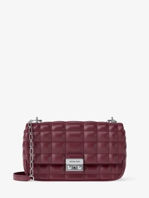 Duża torebka na ramię Tribeca z pikowanej skóry Michael Kors OXBLOOD (Czerwony)