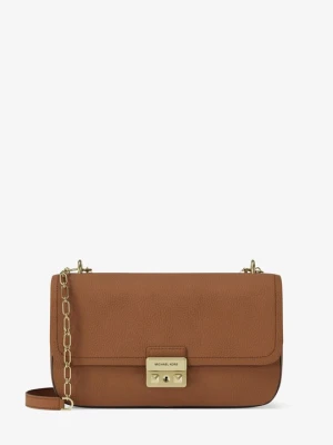 Duża torebka na ramię Tribeca ze skóry groszkowej Michael Kors BRĄZOWY (Brązowy)