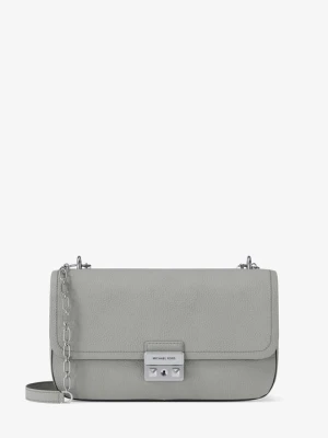 Duża torebka na ramię Tribeca ze skóry groszkowej Michael Kors KAMIENNOSZARY (Szary)