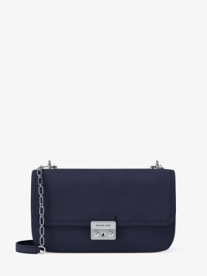 Duża torebka na ramię Tribeca ze skóry groszkowej Michael Kors NIEBIESKI FORMALNY (Niebieski)