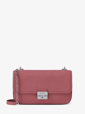Duża torebka na ramię Tribeca ze skóry groszkowej Michael Kors PALISANDER (Czerwony)