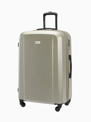 Duża walizka jednokolorowa szampańska Puccini