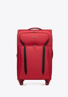 Duża walizka miękka dwukolorowa czerwono - czarna Wittchen