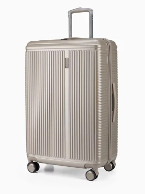 Duża walizka na kółkach szampańska Puccini