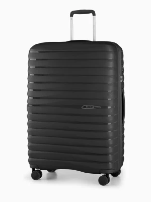 Duża walizka podróżna czarna z polipropylenu z zamkiem TSA  Puccini