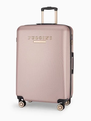 Duża walizka z ABS-u na kółkach różowa  Puccini