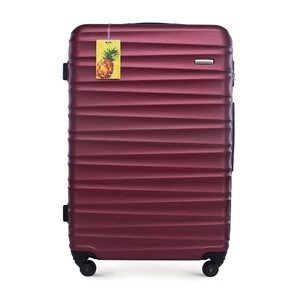 Duża walizka z ABS - u z identyfikatorem bordowa Wittchen