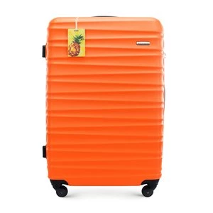 Duża walizka z ABS - u z identyfikatorem pomarańczowa Wittchen