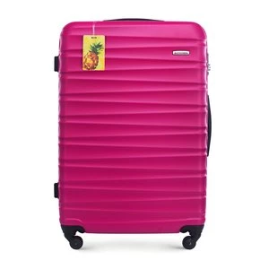 Duża walizka z ABS - u z identyfikatorem różowa Wittchen