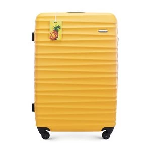 Duża walizka z ABS - u z identyfikatorem żółta | Wittchen
