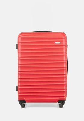 Duża walizka z ABS-u z żebrowaniem czerwona Wittchen