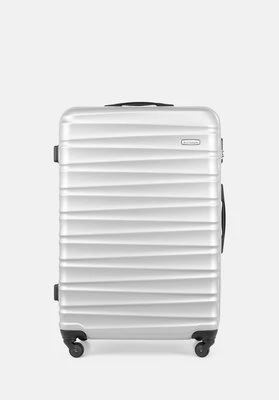 Duża walizka z ABS-u z żebrowaniem szara Wittchen