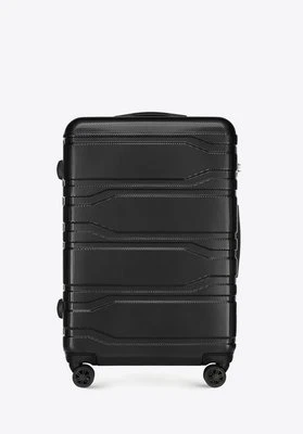 Duża walizka z polikarbonu tłoczona czarna Wittchen