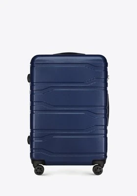 Duża walizka z polikarbonu tłoczona granatowa Wittchen